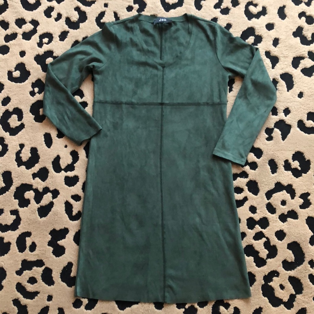 Joh Aurora V Neck Faux Suede Dress